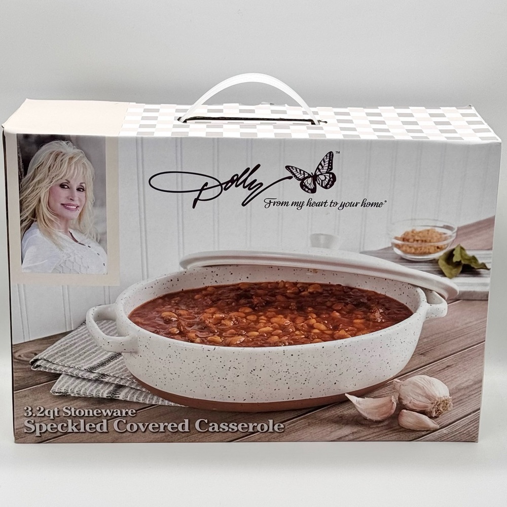 Dolly Parton Stoneware Covered Casserole Dish
